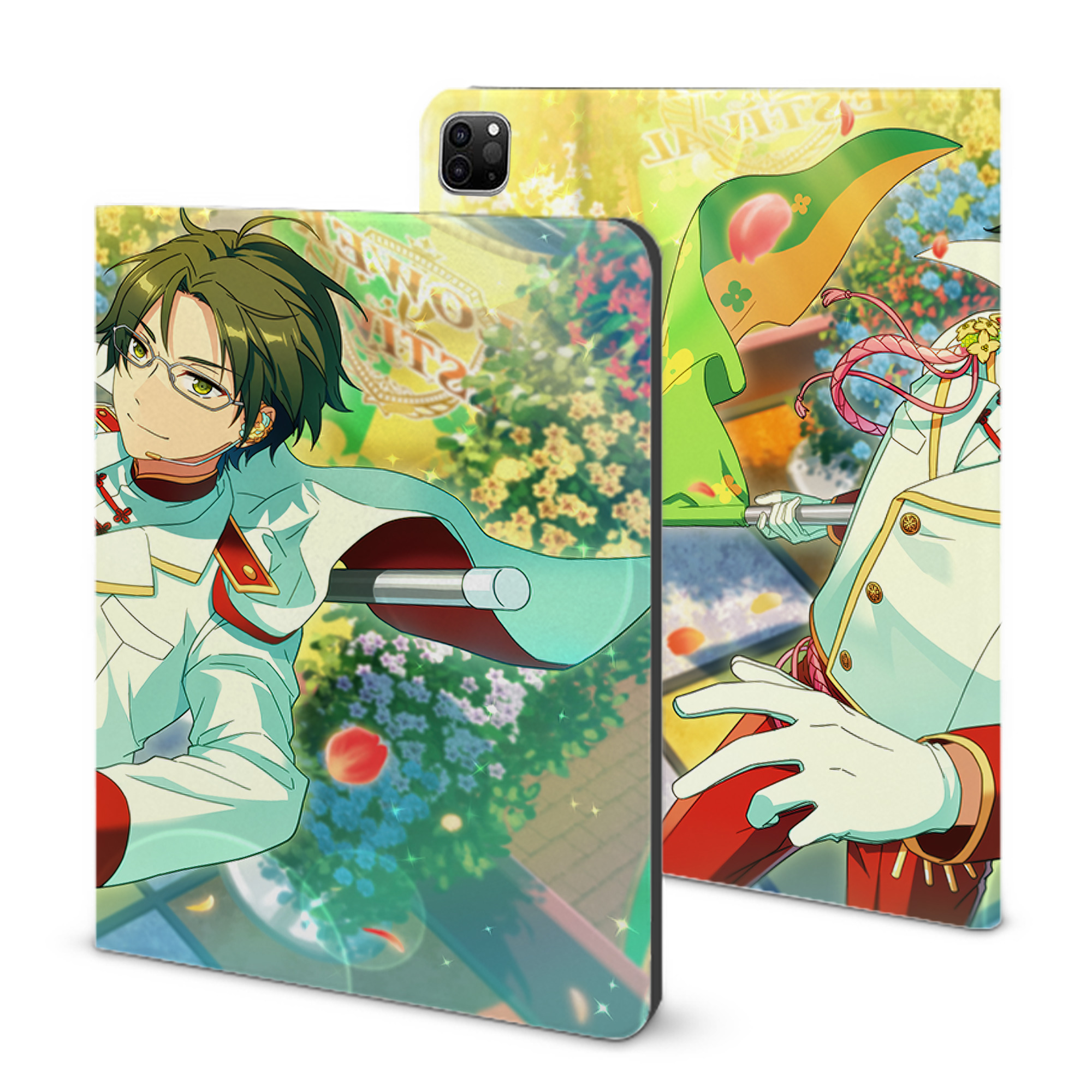 （画像用） あんさんぶるスターズ! Ensemble Stars IPad ケース ブック型 PUレザー TPU 耐衝撃 軽量 薄型 ペン収納なし 全面保護 IPad 各モデル対応